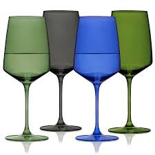 Reserve Nouveau Crystal Wine Glasses in Seaside by Viski