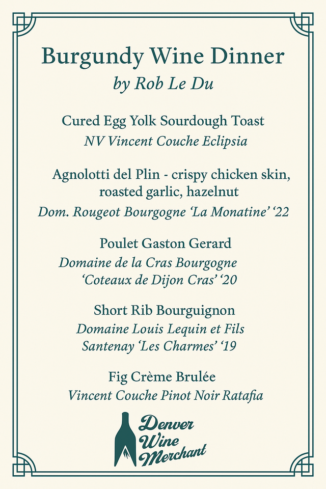 Burgundy Wine Dinner - April 2025