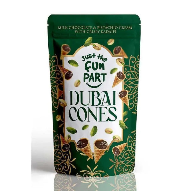 Just The Fun Part Milk Chocolate & Pistachio Cream Dubai Cones