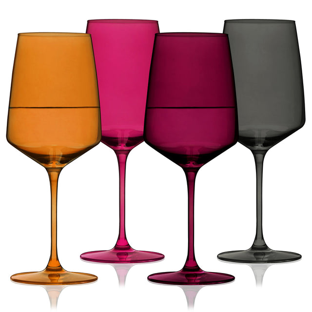 Reserve Nouveau Crystal Wine Glasses in Sunset Viski