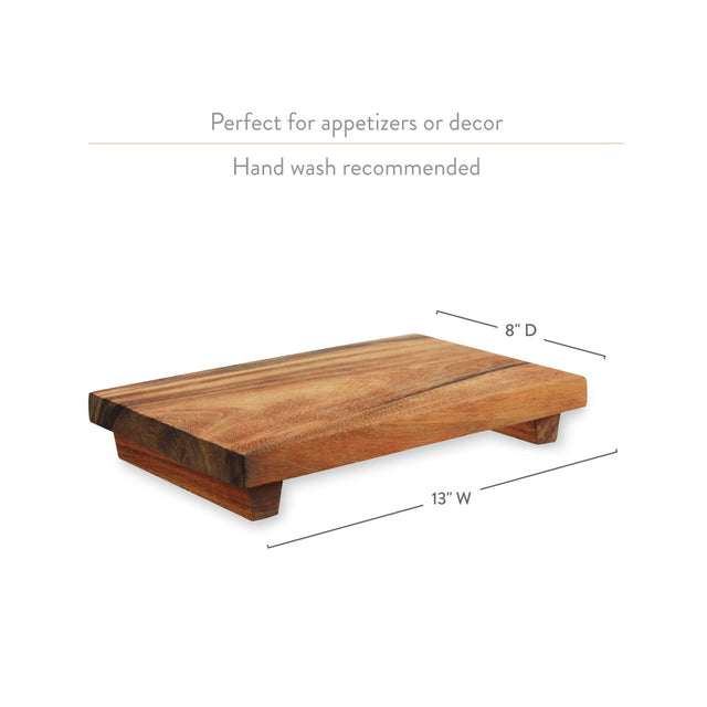 Acacia Footed Serving Cheese Board by Twine