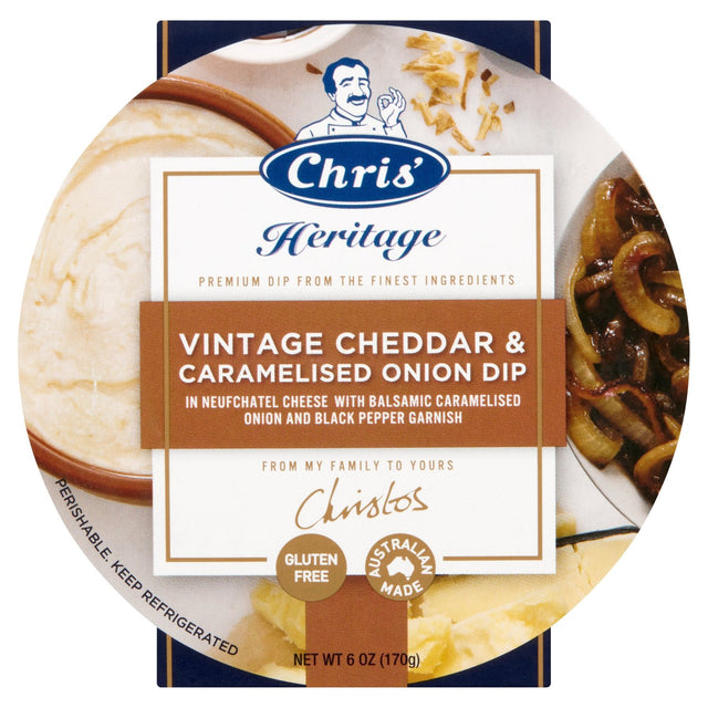 Chris’s Heritage Vintage Cheddar & Caramelized Onion Dip