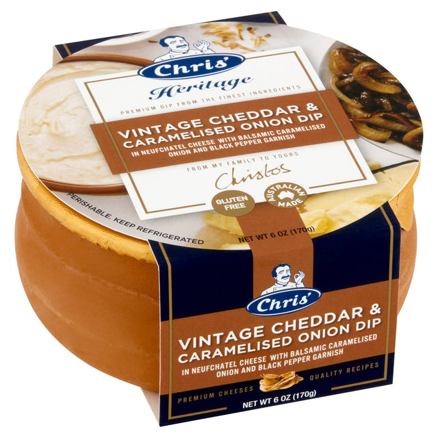 Chris’s Heritage Vintage Cheddar & Caramelized Onion Dip