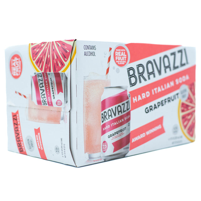 Bravazzi Grapefruit Hard Italian Soda 6pk