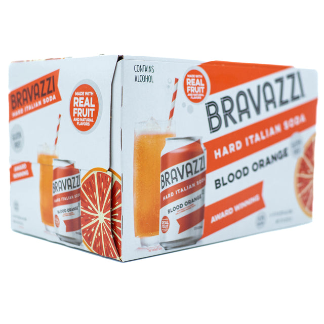 Bravazzi Blood Orange Hard Italian Soda 6pk