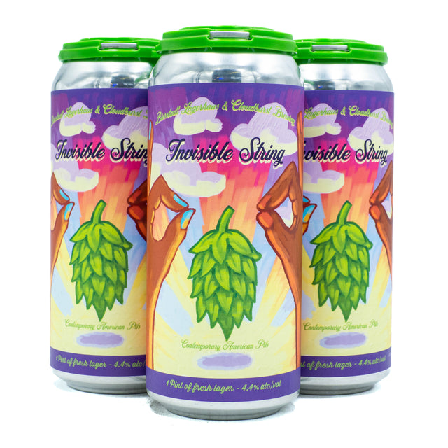 Bierstadt / Cloudburst “Invisible String” Hoppy Lager 4pk