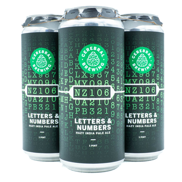 Cerebral Letters & Numbers: NZ106 IPA 4pk