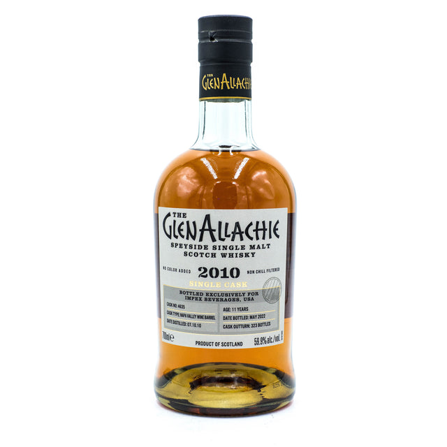 The Glenallachie 11 Year 2010 Single Cask Napa Valley Wine Barrel Single Malt Scotch