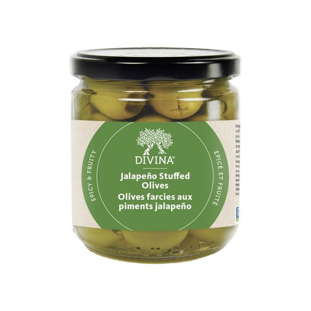 Divina Jalapeño Stuffed Olives 7.8 oz.