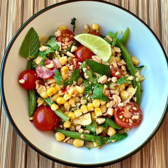 Thai Corn Salad (Som Tum Khao Pod–Inspired)