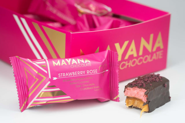 Mayana Chocolate Strawberry Rose Bar