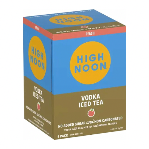 High Noon Iced Tea Peach 4pk