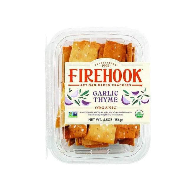 Firehook Organic Garlic Thyme Crackers 5.5oz
