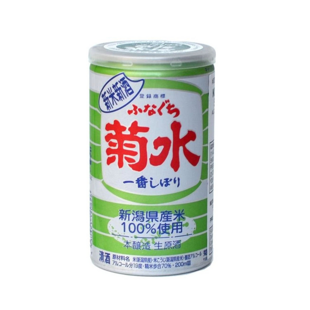Kikusui Funaguchi Shinmai Honjozo Sake Green Can 200ml
