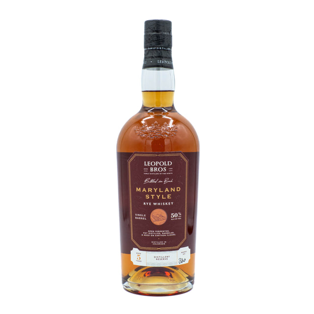 Leopold Bros Rye Whiskey Maryland Style
