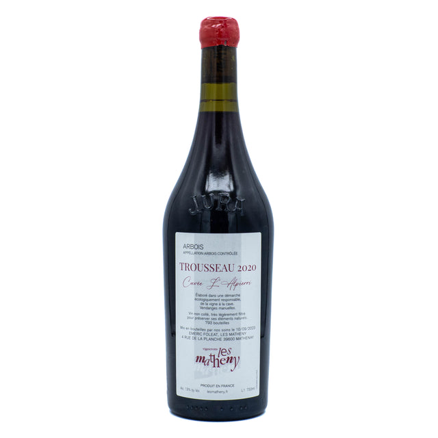 Vignerons Les Matheny Arbois Rouge Trousseau Cuvée l'Alpierri 2020
