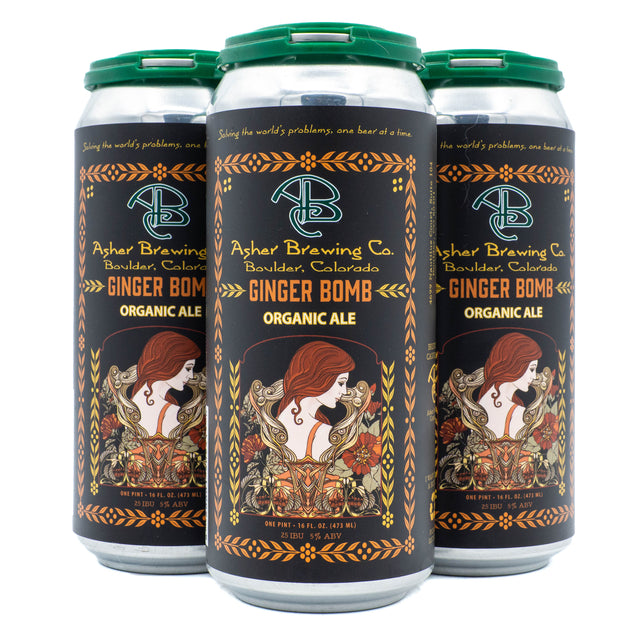 Asher Brewing Ginger Bomb Ale 4pk