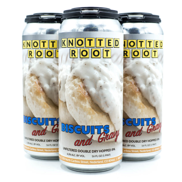 Knotted Root Biscuits and Gravy Unfiltered IPA 4pk