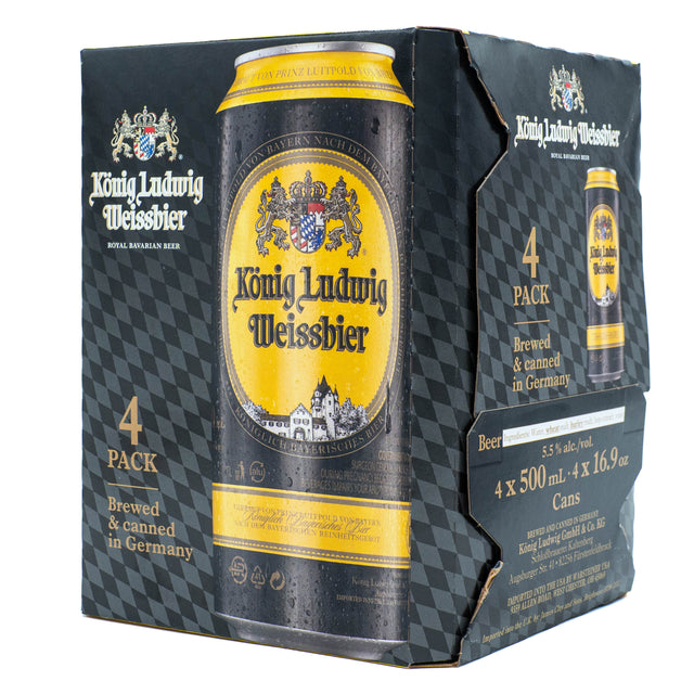 Konig Ludwig Weissbier Bavarian Hefeweizen 4pk