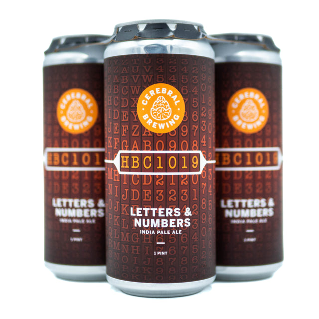 Cerebral Letters & Numbers: HBC 1019 IPA 4pk