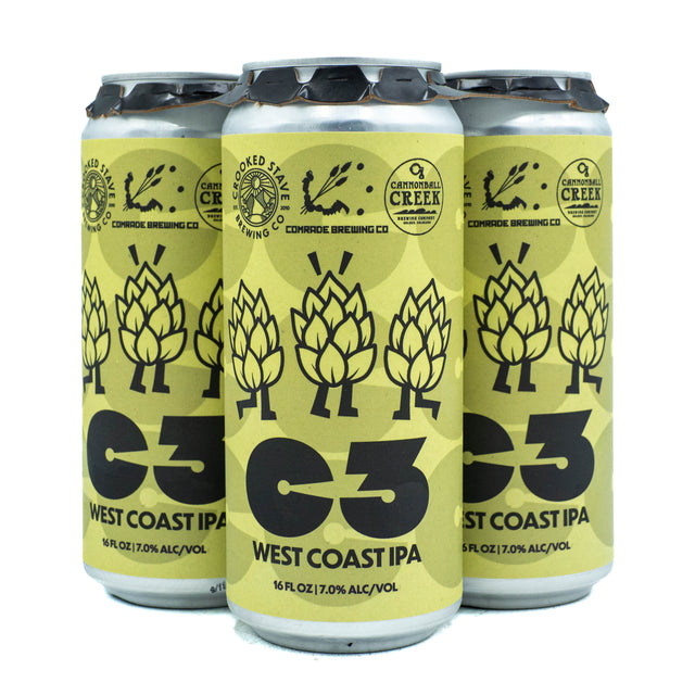 Crooked Stave/Comrade/Cannonball Creek C3 WC IPA 4pk